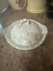 Theodore Haviland Limoges roses covered butter cheese dish W/ Strainer.