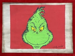 Andy Warhol (Handmade) Drawing On old Paper Signed & Stamped Mixed Media - Picture 1 of 4