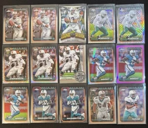 2024 Topps Chrome Football - MIAMI Team Lot of (15) Refractors, Rookies ++ - Bild 1 von 4
