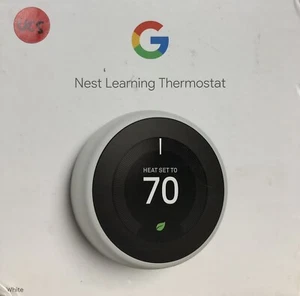 Google Nest Learning Thermostat (3rd Generation) - T3017US - White - Picture 1 of 4