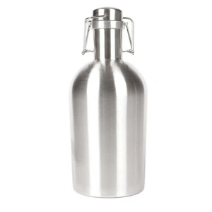 64 once. Growler birra e bevande in acciaio inox con coperchio superiore oscillante 40 PSI - Foto 1 di 3