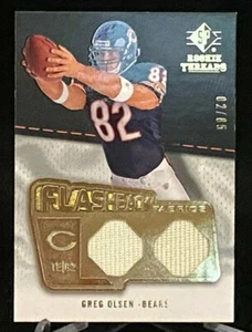 2008 SP Rookie Threads Flashback Fabrics #FF-GO Greg Olsen Chicago Bears /85 - Bild 1 von 2