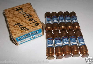 Bussmann FRN-R-3-2/10 Fusetron Time Delay Fuse - Brand New Box of 10 Total NOS - Picture 1 of 3