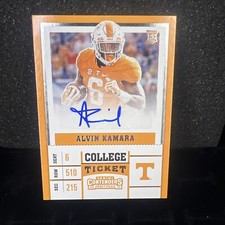 Alvin Kamara 2017 Contenders Draft Picks COLLEGE TICKET Rookie Auto no. 173