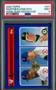 2003 Topps Home Team Advantage #341 Pedro Martinez HOF Lowe Zito PSA 9 - Picture 1 of 2