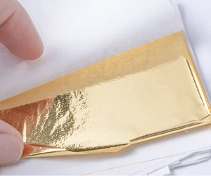10 / 100 Sheets Impact Metal Gold Leaf Gold Foil Fillings Nail Nail Resin Resin - Picture 1 of 4
