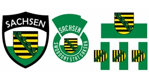 Sachsen Aufbügler Fahne Transferbügeln T-Shirt Trikot Z. Aufbügeln St. 6B - Bild 1 von 8