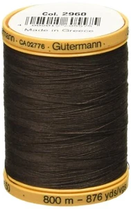 Gutermann Natural Cotton Thread 800m/875 yd Bark Brown - Picture 1 of 1