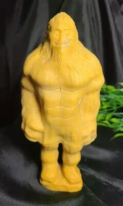 Rare 6.3" 1.6lbs Golden Jasper Bigfoot Sasquatch Crystal Carving Stone Statue - Picture 1 of 11