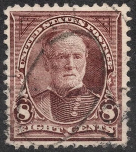#272 SG275 8 c 1895 US stamp William Tecumseh Sherman , 1895 Regular Issue ,used - Picture 1 of 2