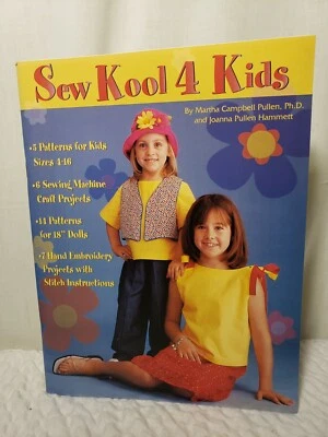 Martha Pullen "Sew Kool 4 Kids" Book of 19 Patterns~ UNCUT Size 4-16 & 18" Doll  - Image 1 of 4