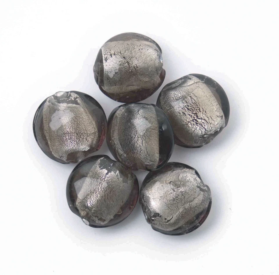 Glass Lamp Disc Beads: 17mm: Bronze - Pack of 6 - CF0180334- Craft Projects - Image 1 of 1