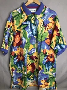 Bonita Bay By Wilson VINTAGE RARE Floral Polo Shirt Adult Size 2XL S/S EUC - Picture 1 of 19