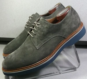 246659 MSi60 JAMESON MEN SHOE 9 M GRAY NUBUCK MADE IN ITALY BY JOHNSTON & MURPHY - Picture 1 of 6