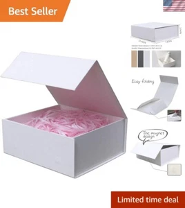 5 Pack of Gift Box,11x7.8x3.5 Inches Gift Boxes with Lids,White Gift Box for ... - Picture 1 of 7