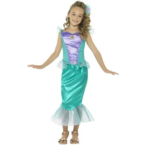 Smiffy's Girls Deluxe Little Mermaid Fairytale Fancy Dress Tween Costume ages 12 - Picture 1 of 2