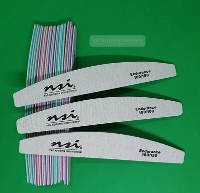 NSI ENDURANCE Nail Files 100/100 150/150 180/180 professional salon manicure