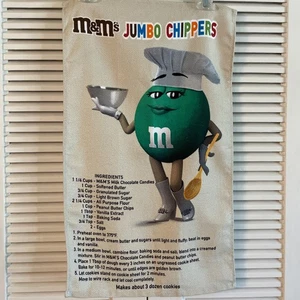 m & m’s JUMBO CHIPPERS Recipe Dish Towel New - Picture 1 of 4