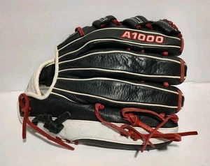 Wilson A1000 12 1/4 A10LB22PF1892 LHT Baseballhandschuh schwarz, weiß & rot - Bild 1 von 7