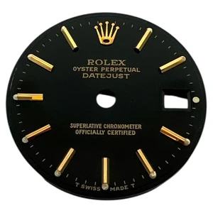 Genuine Rolex Oyster Perpetual Datejust 26mm Dial Black & Gold 6917 - Picture 1 of 4