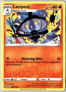 Lampent 025/196 SWSH Lost Origin Uncommon Pokemon TCG Card LP - Imagen 1 de 2