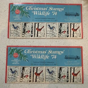 Weihnachtsmarken Wildtiere '74 ungebrauchter Bogensatz Porto Posten 2 - Bild 1 von 2