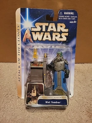 Figura de acción Hasbro Star Wars Attack of the Clones 2003 3,75" Wat Tambor nueva en caja Foto 1 de 4