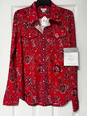 Sundance Women's Aster Shirt S Red Western Pearl Snap Bandana Print 2025 - Image 1 of 4