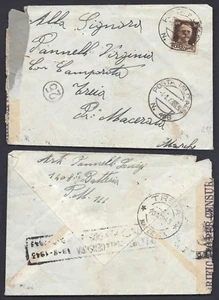 POSTA MILITARE 1943 Lettera da PM 166 a Treia (EB) - Picture 1 of 1