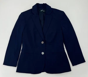 Ralph Lauren Women's Blazer Navy Johannie Jacket Modern Stretch Twill Sz 2 NWoTa - Picture 1 of 5