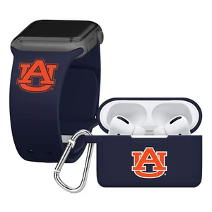 Banda de silicona para Apple Watch Auburn Tigers y paquete combinado de AirPods Pro - Imagen 1 de 5