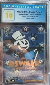 Weiss Schwarz Disney 100 Oswald the Lucky Rabbit SP Japanese CGC 10 PRISTINE RAR - Picture 1 of 3