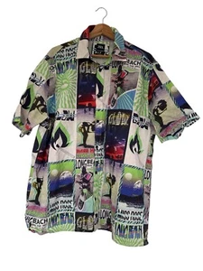 Zara Retro Hawaiian Shirt Cotton & Linen Sun Festival Beach Holiday Size L Mens - Picture 1 of 16