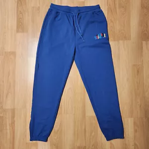Jeff Staple sweatpants men sz XL NWT NEW blue embroidered - Picture 1 of 9