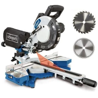 230V 8" SLIDING MITRE SAW WOOD 2000W Ø 216MM SCHEPPACH HM216 - Image 1 of 4