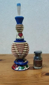 Traditional Moroccan Handmade Wooden surma bottle Large Size & Spicy Kohl Powder - Picture 1 of 7