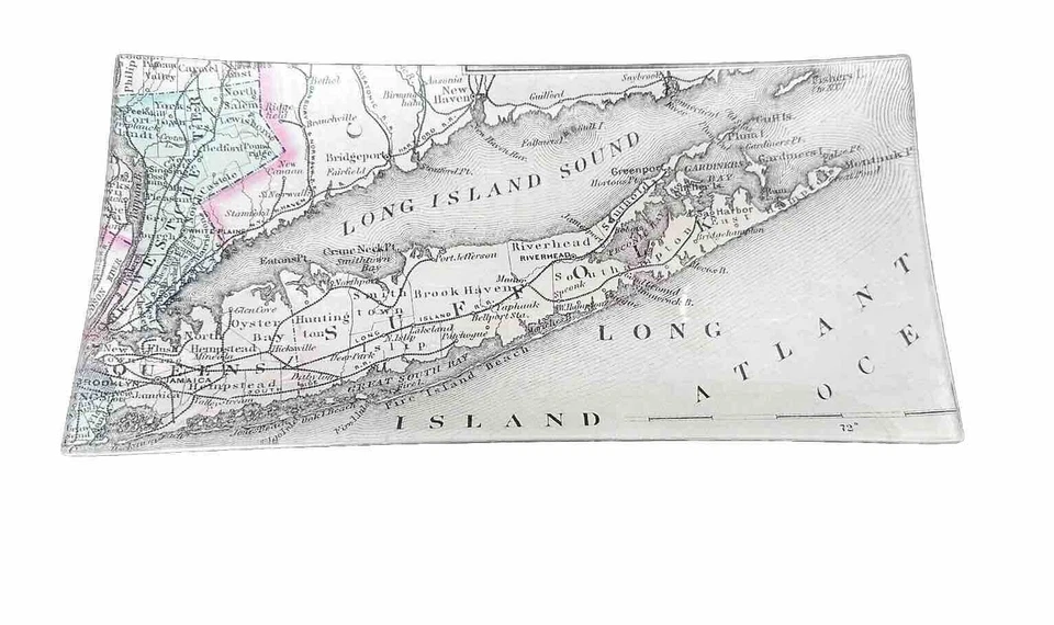 Long Island Sound NY CT Tray- Handmade By Ben’s Garden 11 3/4 By 6 Inch- Fine - Image 1 of 4