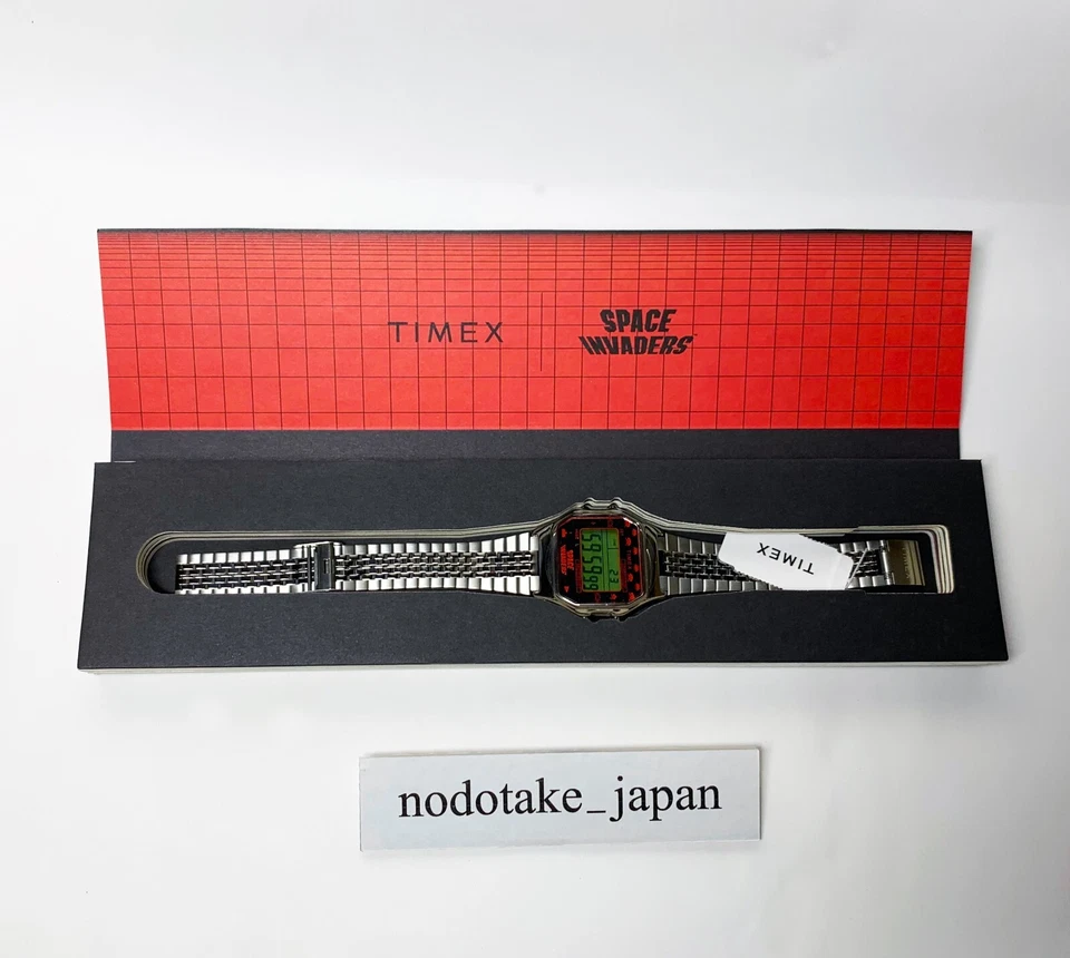 TIMEX Space Invaders TW2V30000 Classic Digital Silver Collab Watch