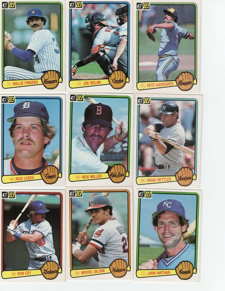 1983 DONRUSS Baseball Cards Complete Your Set U-Pick NM/MINT 1-250 - Image 1 of 1