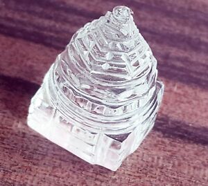 Natural Crystal Quartz Shree Shiv Yantra 106.20 Ct Loose Gemstone With Free Gift