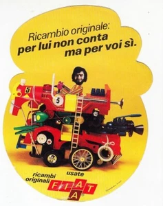 Adesivo Ricambi originali FIAT - vintage pubblicita' sticker 11x15 - Picture 1 of 1