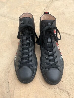 Zapatilla deportiva de cuero Gucci Kingsnake de caña alta Foto 1 de 4