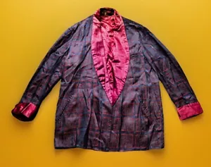 1930s/40s Royal Robes Satin Smoking Jacket.flaws.M/L - Picture 1 of 12
