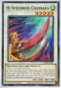 Yugioh Synchro Storm LED8-EN017 Hi-Speedroid Chanbara Common NM/M - Picture 1 of 1