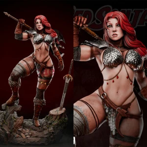 Figura Impresión 3D Sonja Roja Modelo Escultura GK Kit en Blanco Nuevo En Stock - Imagen 1 de 10