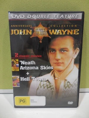 JOHN WAYNE . `NEATH ARIZONA SKIES & HELL TOWN.  DVD , DOUBLE FEATURE.(B20) - image 1 of 4