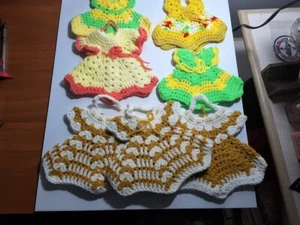 7 vintage knitted pot holders - Picture 1 of 1