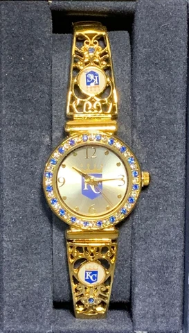 Kansas City Royals Stretchband Womens Gold Watch Bradford Exchange Cover