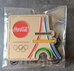 PIN RARE PIN'S .. OLYMPIQUE OLYMPIC FRANCE PARIS 2024 COCA COLA COKE BIG 3D ~US5 - Picture 1 of 2