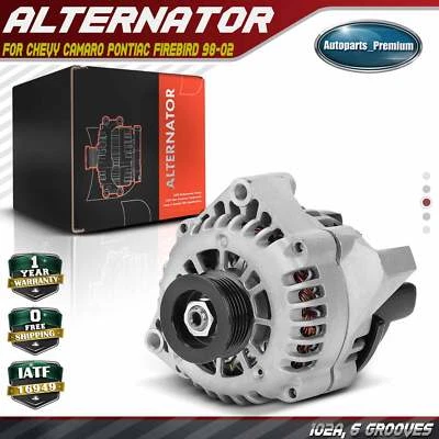 Alternador para Pontiac Firebird Chevrolet Camaro 1998-2002 5,7 L 102A/12 V CW 6-G Foto 1 de 4